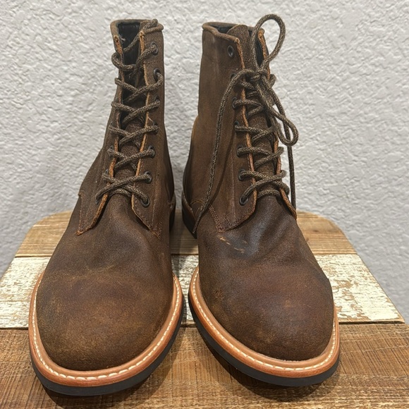 Nisolo All Weather Andres Men’s Waxed Brown Leather Boots Size 8.5 - Picture 3 of 8